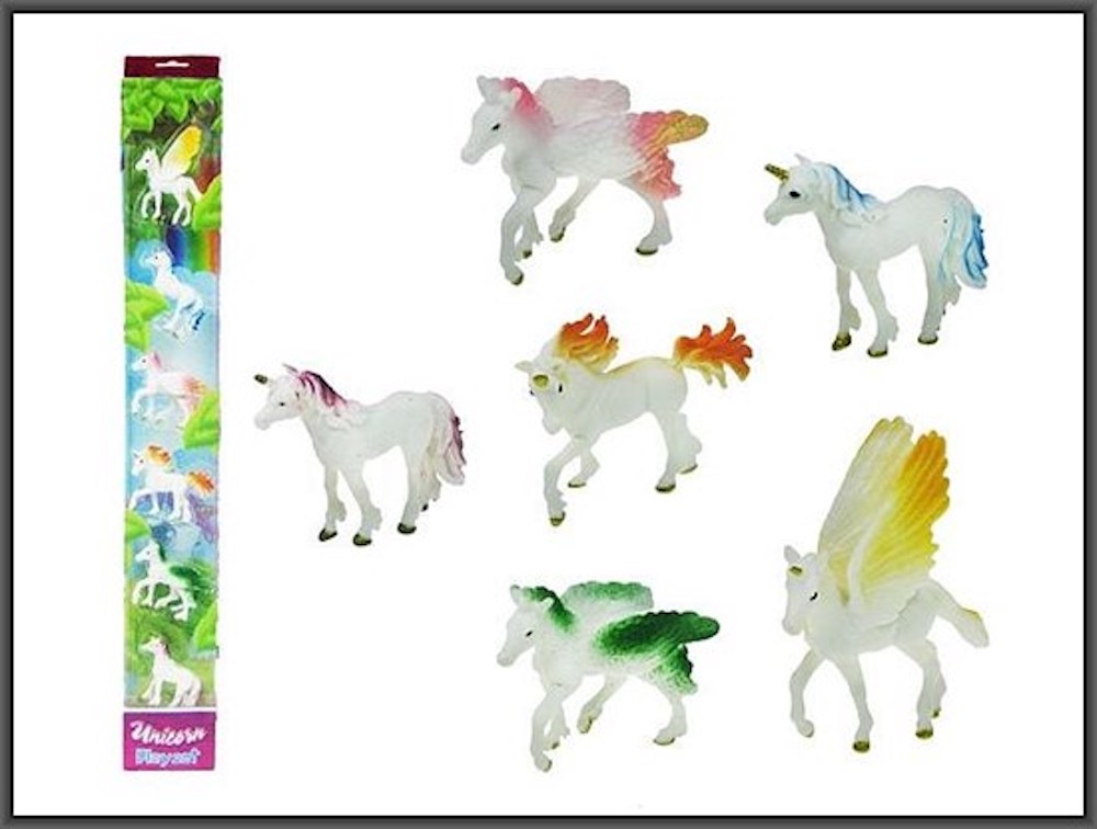 unicorn speelset 6 stuks.